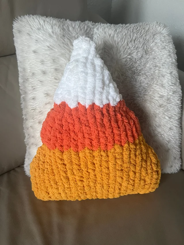 candy corn accent pillow