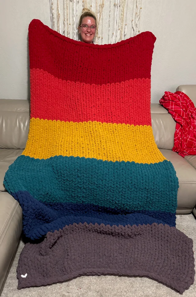 extra large rainbow blanket