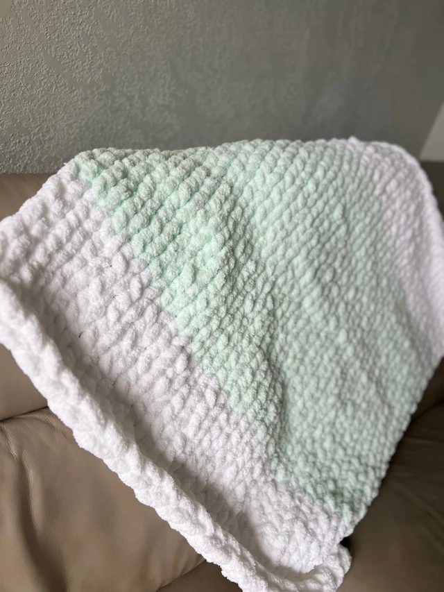 mint baby blanket